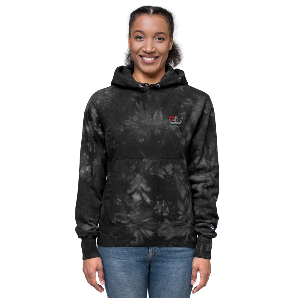 Crown Rose Unisex Champion tie-dye hoodie