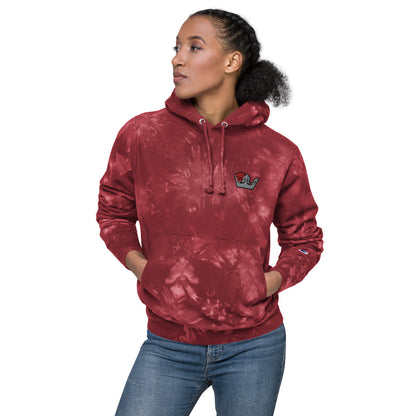 Crown Rose Unisex Champion tie-dye hoodie