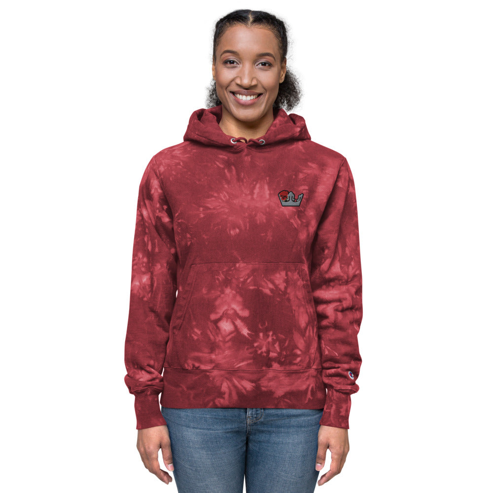 Crown Rose Unisex Champion tie-dye hoodie