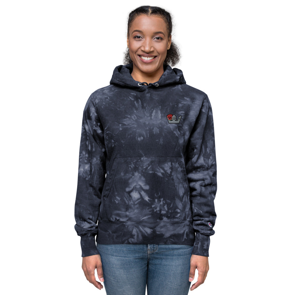 Crown Rose Unisex Champion tie-dye hoodie